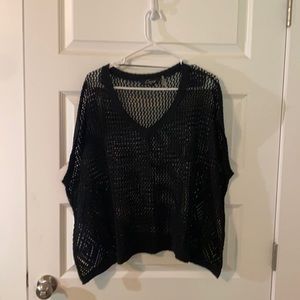 Black crocheted top